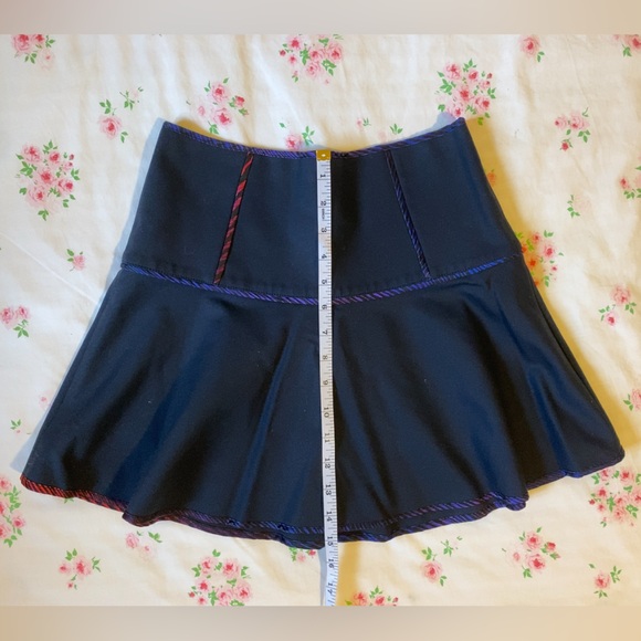 Club Monaco Navy Blue Drop Waist Mini Skirt size 00 - Picture 4 of 8